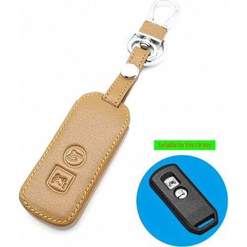 2019 Leather Motor Key Shell Case Cover For Honda PCX 150 Hybrid X-ADV SH125 Scoopy Forza 125 SH300 2 Button Key Protect Shell