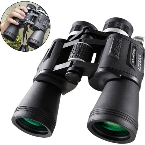 20X50 Powerful Binoculars Professional Long Range Telescope BAK4-Prism Broadband Green Film for Camping Equipment Telescopio