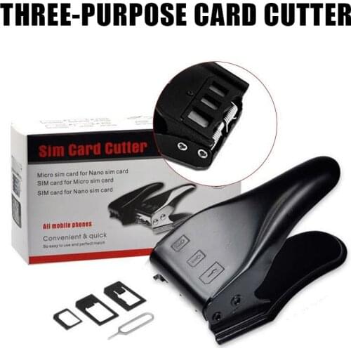 3 In 1 Micro/Standard To Nano SIM Card Cutter Tool For Phone Apple IPhone 6/7/8 Xiaomi Huawei Android Mobile Phones Accessories