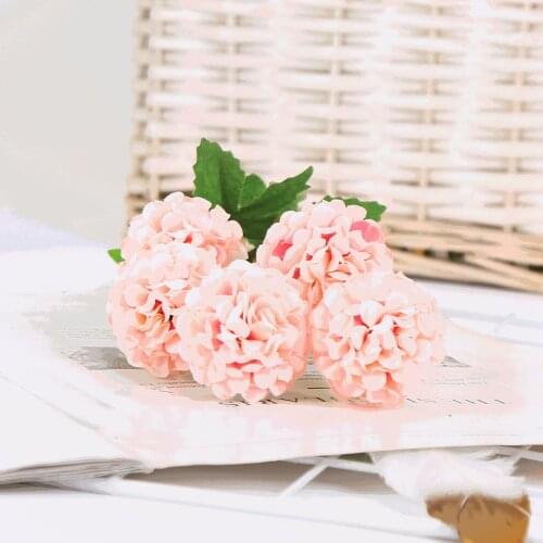 5 Heads/ Bouquet Peonies Artificial Flower Fake Hydrangeas Artificial Flowers For New Year Wedding Home Decoration Garland