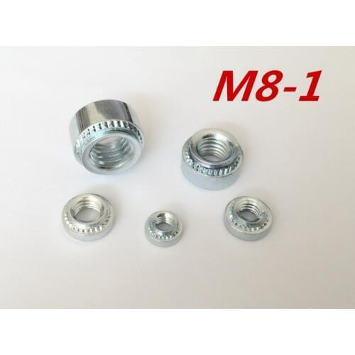 50pcs/lot High Quality M8-1 M8 press nut clinching Nut steel zinc plated Rivet Nuts inserting self clinching Nuts