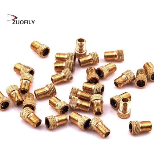2pcs Pump Bicycle Convert To Copper Bike Air Valve Adaptor Adapters Wheels Gas Nozzle Tube Tool Bike Accessories