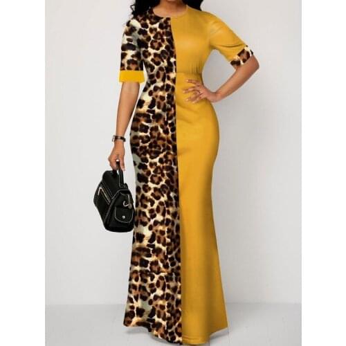 African Design Dashiki Dress Print Leopard Muslim Abaya Bazin Robe Gowns Africa Long Maxi Dresses Riche Lady Traditional Islamic