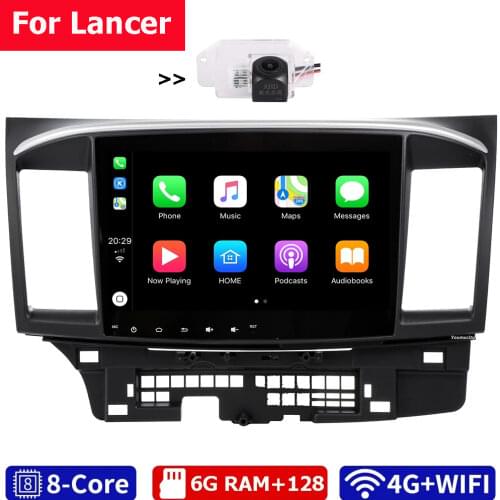 6G Ram+128G Rom/Wifi+4G/2Din Car Radio Stereo Audio Tablet Android 10 Gps BT Video Player USB Carplay For MITSUBISHI LANCER 9 X