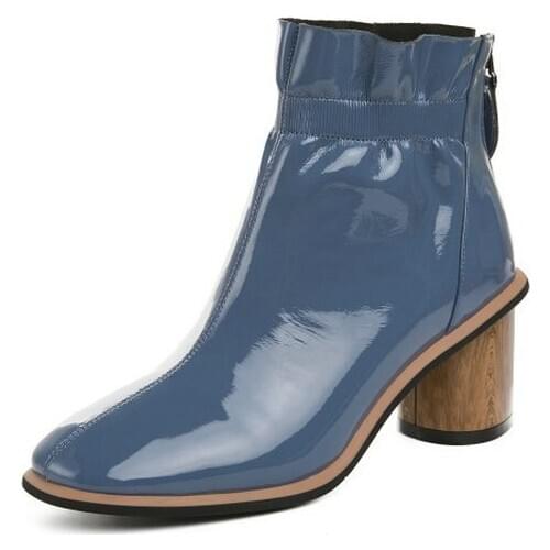 Boots Women Ankle Boots Autumn Winter Genuine Leather Chelsea Boots New Fashion Round Toe Basic Vintage Shoes Woman