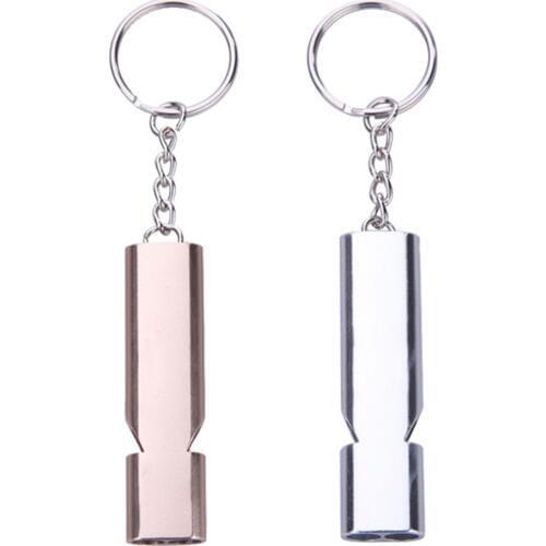 Portable Lightweight Outdoor Emergency Survival Whistle Keychain Aluminum Alloy Camping Hiking Whistle