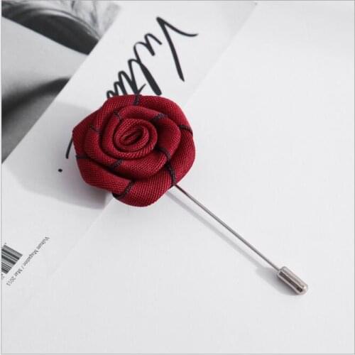 100Pcs Pink Rose Label Pins Brooch for Men Women Flower Brooches High Quality Collar Pins Suit Shirt Corsage 4 Colors for Choose