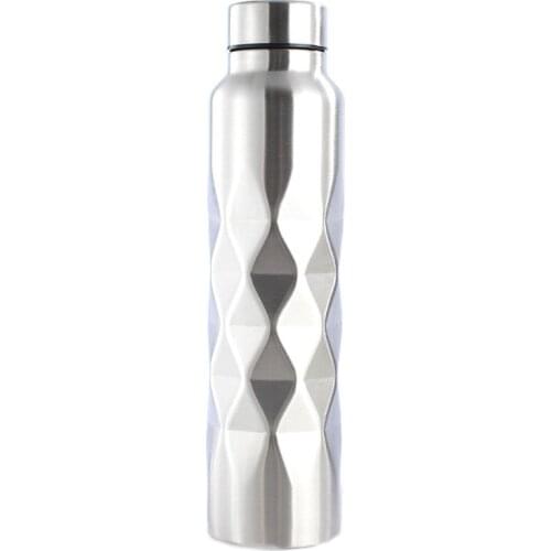 1000ml Single-wall Stainless Steel Water Bottle Gym Sport Bottles Beer Drink B 87HF