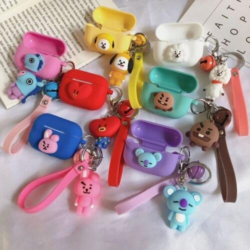 Suitable for Airpods Pro 2 1 Cases Cute Dog Air Pods Earphone Cover Airpods2 Protector with Keychain for Airpodspro Cases