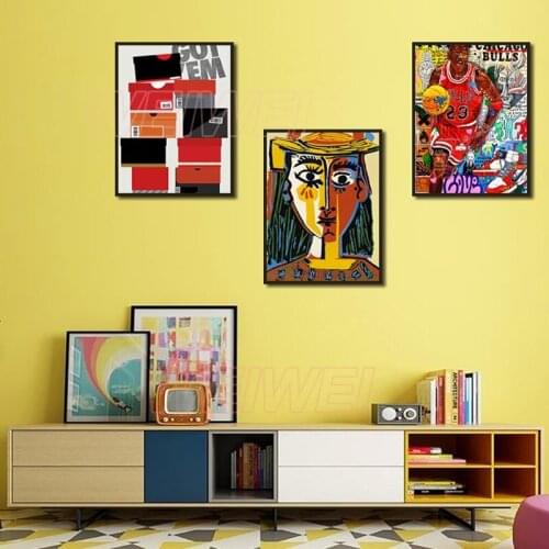 Home Decor Canvas Poster Nordic Colorful Boxes and Stars Wall Art Canvas Paintings and High-Definition Prints Wall Pictures