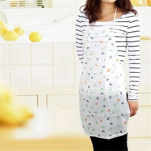 Apron Kit Bib Apron Floral Pattern Waterproof Aprons Gowns Suits Kitchen Restaurant Cooking Bib Aprons 4N1345