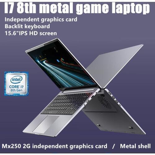 15.5 metal i5-8265 / i7-8565 game laptop ram8g / 16g 128G / 256g / 512g / 1TB SSD With Windows 10 OSultrabook Webcam Bluetooth
