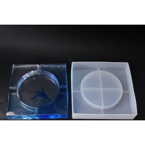 Square Ashtray Coaster Silicone Mold Epoxy Resin Making Craft Crystal Drop Glue Ashtray For Jewelry Making Tool