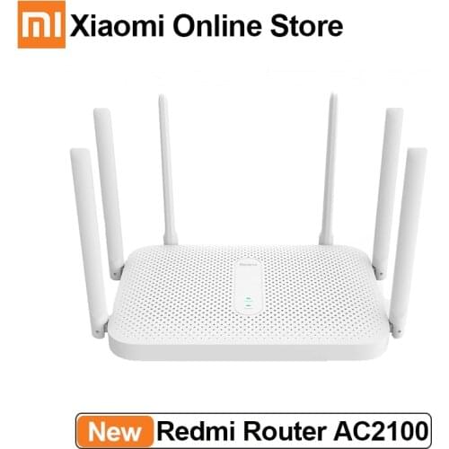 Xiaomi Redmi Router AC2100 Gigabit 2.4G 5.0GHz strengthen Dual-Band 2033Mbps Wireless Wifi Repeater 6 High Gain Antennas Wider