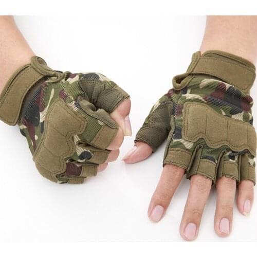 NEW Mens Tactical Gloves Military Army Shooting Fingerless Gloves Anti-Slip Outdoor Sports Paintball Airsoft Bicycle Gloves