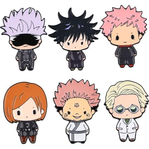 PF604 Dongmanli Anime Jujutsu Kaisen Cute Enamel Pins Badge Brooch Backpack Bag Collar Lapel Decoration Jewelry Friends Gifts