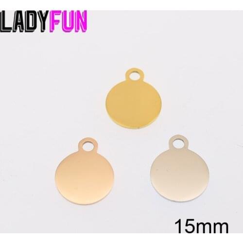 Stainless Steel Charms Laser Your Own Logo Or Picture Diy Pendant High Polish Mirror Surface Jewelry Charm 50pcs