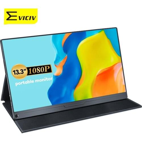 Mobile Monitor EVICIV Latest Version Portable Display 13.3 15.6 inch Game Screen IPS LCD Panel Thin and Light USB Type-C / HDMI