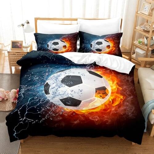 Football Bedding Set Single Twin Full Queen King Size Sports Enthusiasts Fans Bed Set Childrens Kid Bedroom Duvetcover Sets 001