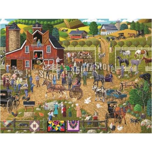 Country Farm,City Scenery,Full,Diamond Painting,Embroidery,Cross Stitch,canvas,Mosaic,Home Decoration,Crafts,Art,landscape