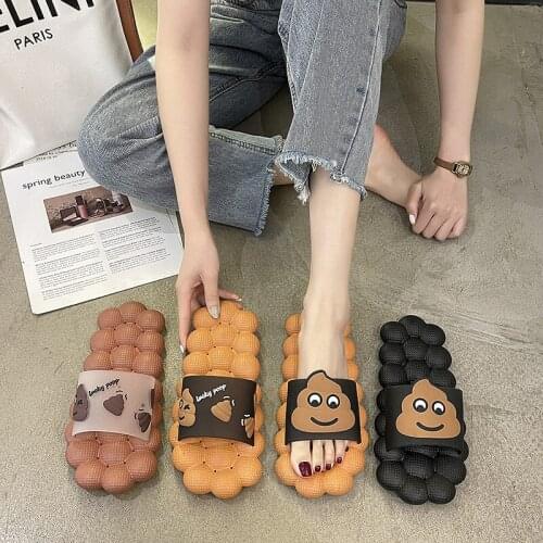 Summer Women Slippers Home Bathroom Non-Slip Couple Slippers Thick Bottom Beach Casual Sandals Korean Fashion All-match Slippers