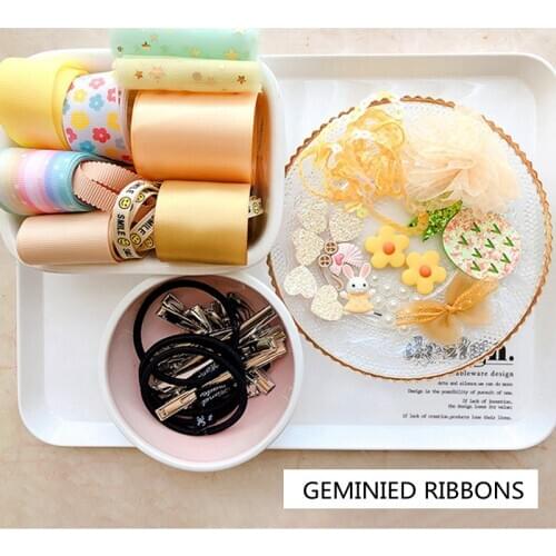 Mixed Handmade Materials Orange And Blue Color With Cute Shaped Cuts Stuff For Hairpin Hair Ring Set For Girl Accessories 2020