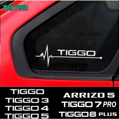 2pcs Reflective Car windows sticker For CHERY TIGGO 2 3 4 5 7 8 PRO PLUS ARRIZO 5 Auto Accessories