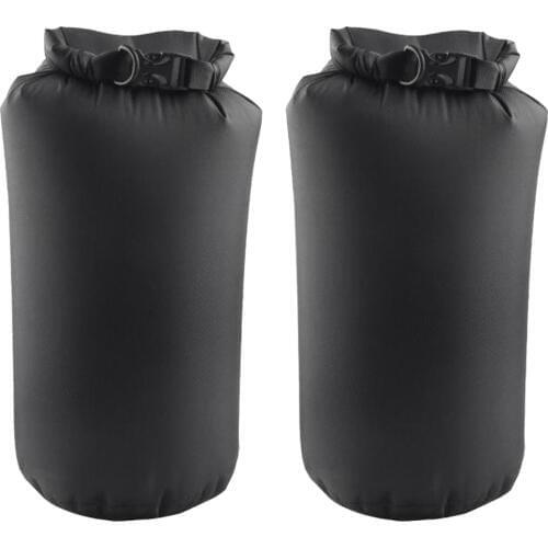 10L Waterproof Roll Top Compression Bag Dry Sack for Camping Floating Black Waterproof Dry Bags