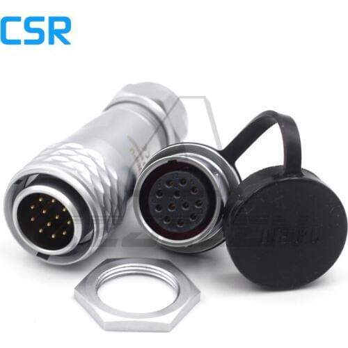 WEIPU SF20, 12pin Waterproof Panel Mount Circular connector, IP67 Power wire connector plug socket