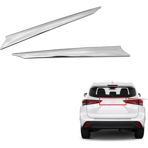 For Toyota Highlander 2020 2021 ABS Chrome Rear Tail Trunk Lid Moulding Cover Trim Frame