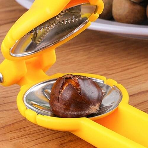 1pcs 3Colors ABS Plastic 2 in 1 Quick Chestnut Clip Walnut Pliers Clamp Kitchen Tools Gadgets