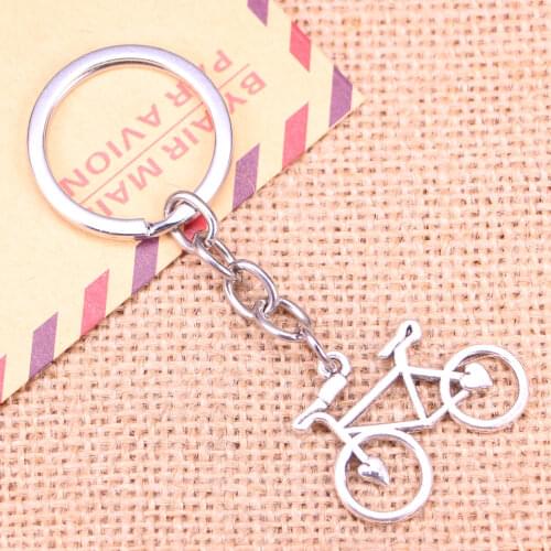 20pcs New Fashion Keychain 31x23mm bike bicycle Pendants DIY Men Jewelry Car Key Chain Ring Holder Souvenir For Gift