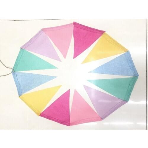 50sets/lot Fast Shipping 12 flags Colorful Bunting Banner Flags Candy Bar Wedding Decoration 2.6M Longth