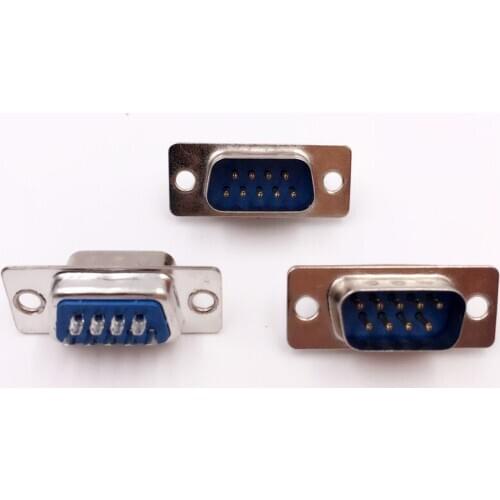 500PCS RS232 DB9 Connector Serial VGA 9 Pin Female 2 Rows Solder Type Plug D-SUB Male/Female Socket Connecters