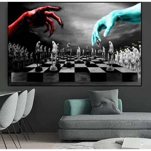 Abstract Art Struggle Heaven and Hell Canvas Painting Wall Art Posters and Prints Wall Pictures for Living Room Home Cuadros