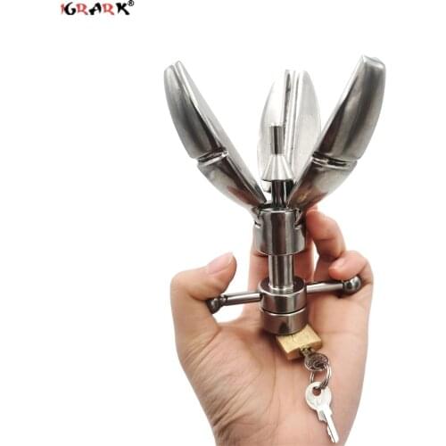 Anal Dilator Ass Expanding Chastity Device Butt Plug Lock Anus Anal Sex Toys For Women Men Couples Adult Supply