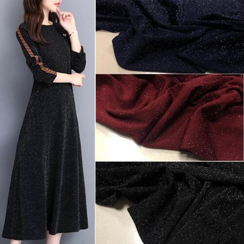 Bling fabric sparkling soft stretchy cooling jersey fabric shiny fashion dress T shirt cosplay fabric 1 yard