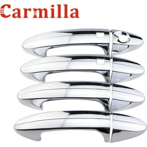 Carmilla 8Pcs/Set ABS Chrome Door Handle Cover For Ford Fiesta Ecosport 2013 2014 2015 2016 2017 2018 2019 2020 Accessories