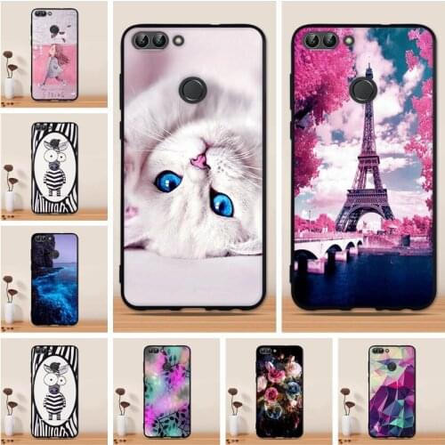 Case For Huawei P Smart Case Soft Silicon 3d Cute Cover For Coque Huawei Enjoy 7S Cover For Funda Huawei P Smart Case Coque Capa