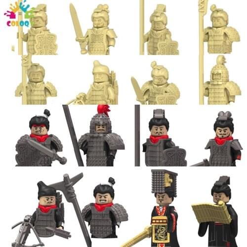 Kids Toys The Qin state Soldier Building Blocks Mini Action Figures Bricks History Educational Toys For Children Christmas Gifts