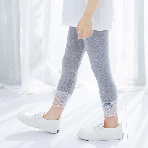 Children Pants Kids Baby Leggings Girls Cropped Trousers Summer Child Leggings Baby Stretch Slim Pants Comfortable Lace Pants