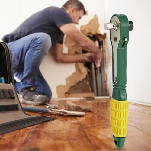 Quick Ratchet Wrench 1/4 inch Pneumatic Head Screwdriver Rod 6.35 Socket Wrench for Household Metal Easily Handle Parts