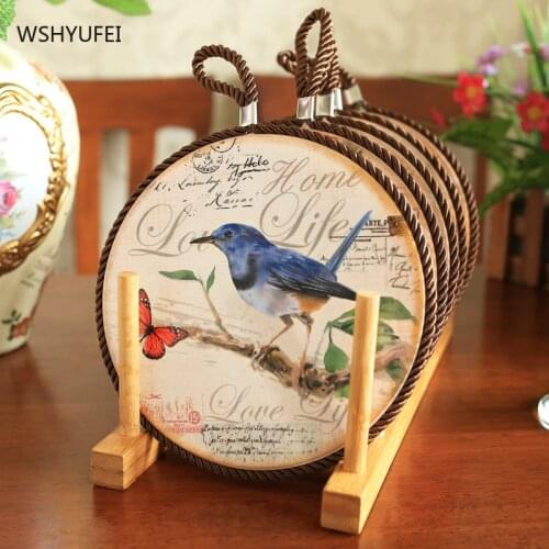 American ceramic heat insulation table mat household pot mat heat-resistant, anti-scaling, high temperature resistance