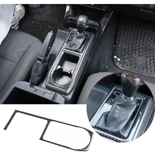 Kit For Toyota Tacoma 2016-2020 Soft Carbon Fiber Center Control Gear Shift Water Cup Holder Trim Auto Interior Accessories