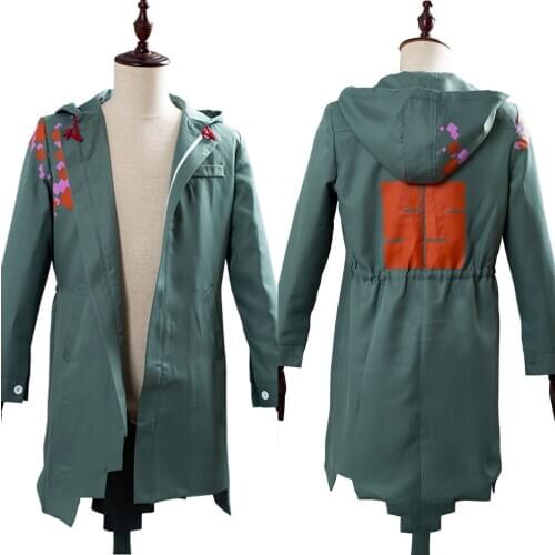 Super Danganronpa 2 Cosplay Costume Komaeda Nagito Jacket Army Green Coat Only Cosplay Costume