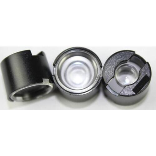 LOZB-1575 Led Infrared Lens, Lens Diameter: 15mm, With Holder Size: 16.4X12.36mm, 75 degree, Grinding surface, PMMA Materials