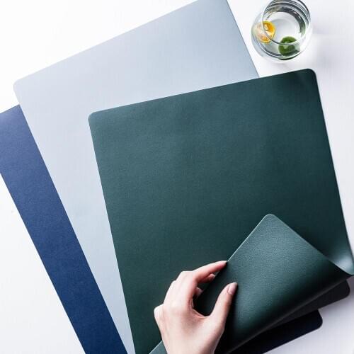 MDZF SWEETHOME 43*30cm Tableware Pad Leather Placemat Table Mat Heat Insulation Non-Slip Simple Placemats for plate bowl cup