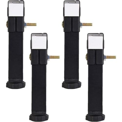 Furniture Legs, Adjustable Support Feet Row Skeleton Reinforcement Bed Legs Hardware Accessories Black 15~30cm High, Anti-Slip R