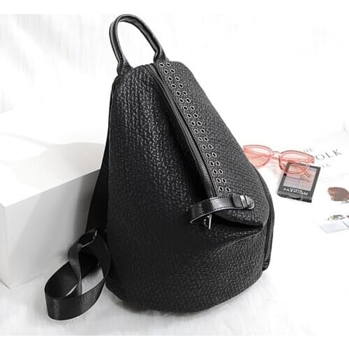 New Fashion Women Dumpling Style Backpack Vintage Korean Bagpack Ladies Casual Travel Backpack Teenager Girls School Bag