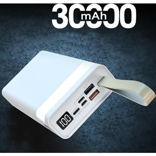 Power Bank 30000mAh Fast Charging Powerbank Portable External Battery Charger for iPhone 11 12 pro X Xiaomi Mobile Phone Charger